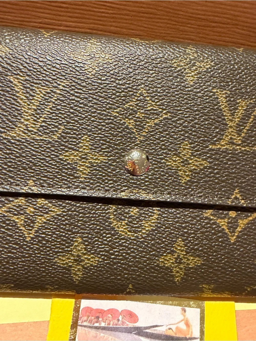 Louis Vuitton Monogram Canvas Wallet in Brown and Gold